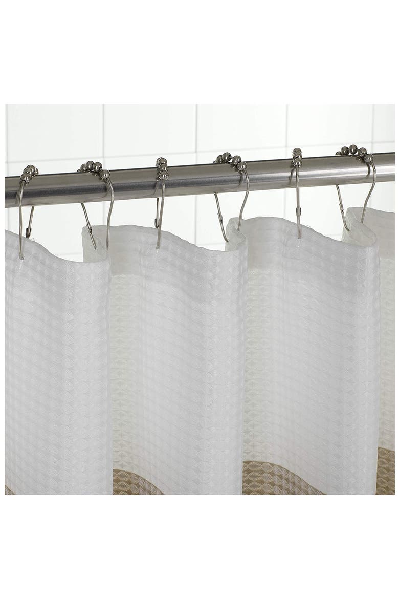 Shades Ombré Waffle Texture Shower Curtain, Alternate, color, TAUPE