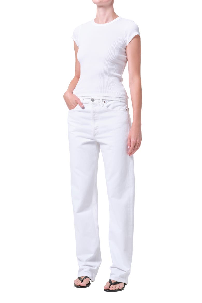 Edison Rib T-Shirt, Alternate, color, WHITE