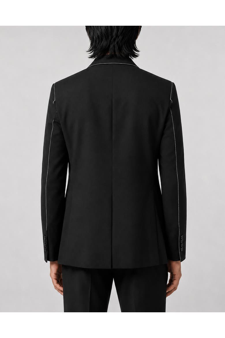 Blazer Contrast Stitching Men, Alternate, color, black