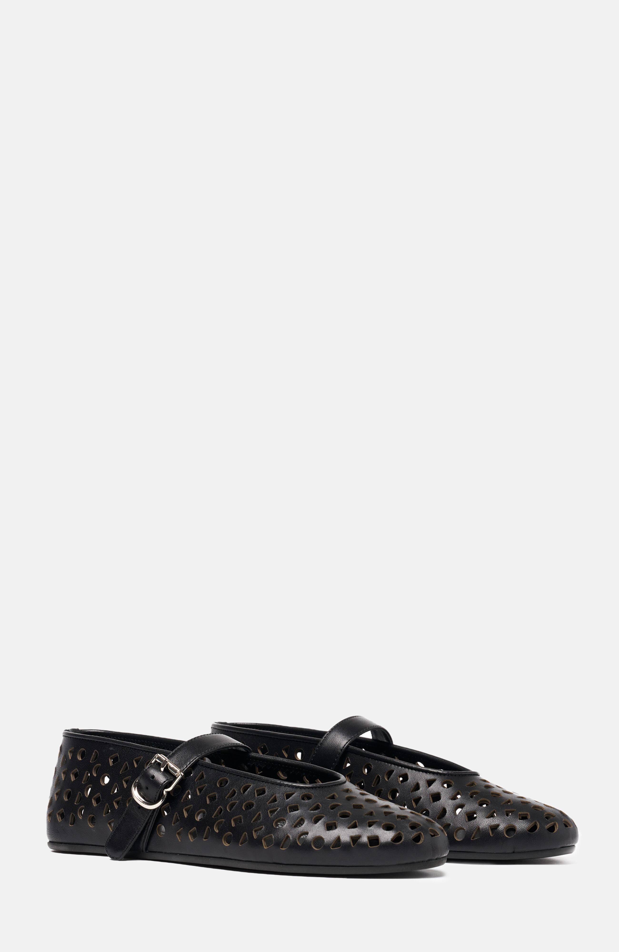SCAROSSO Evelyn Ballerinas, Main, color, Black - Calf