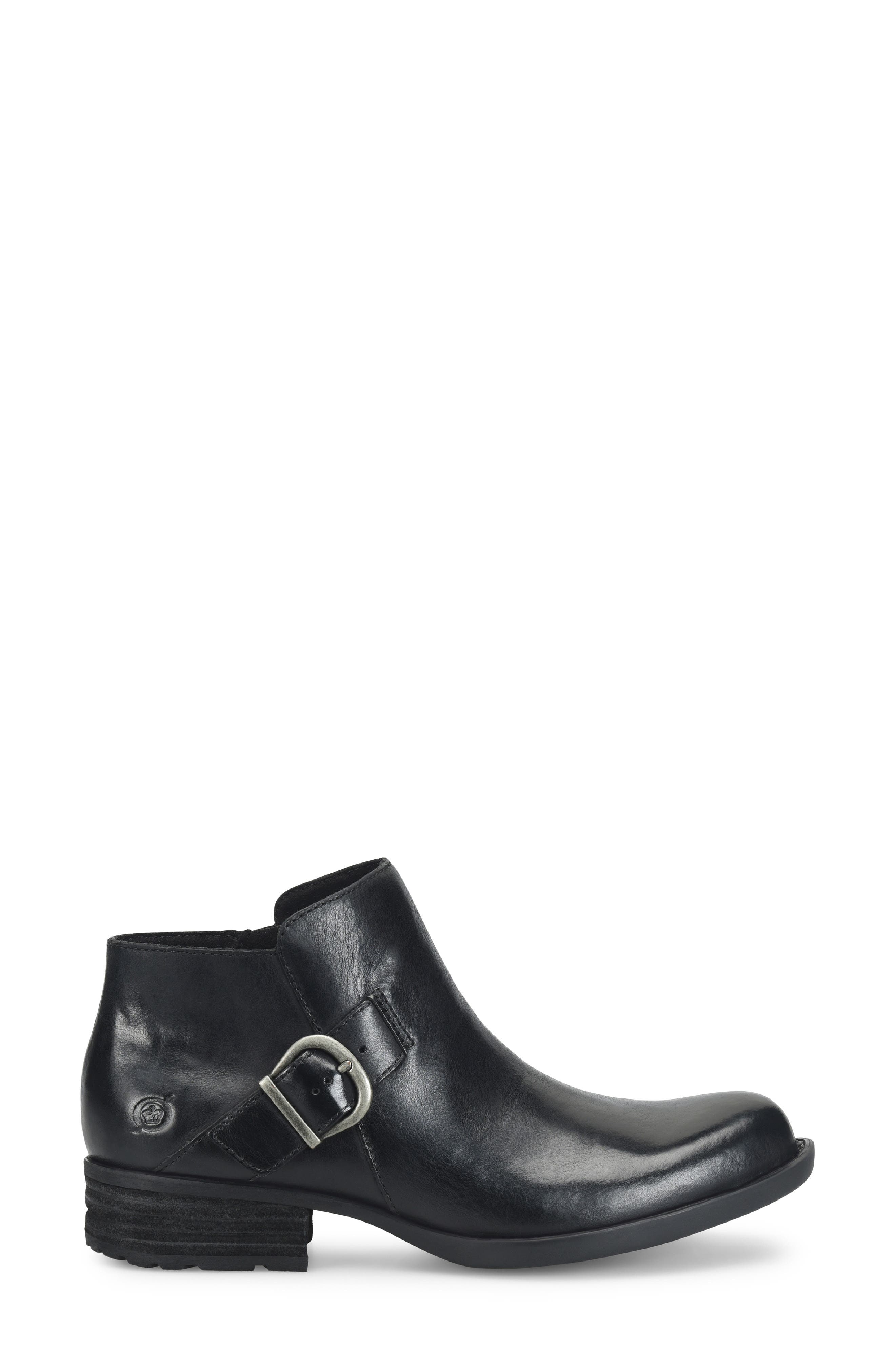 Børn Kace Bootie, Alternate, color, Black Leather