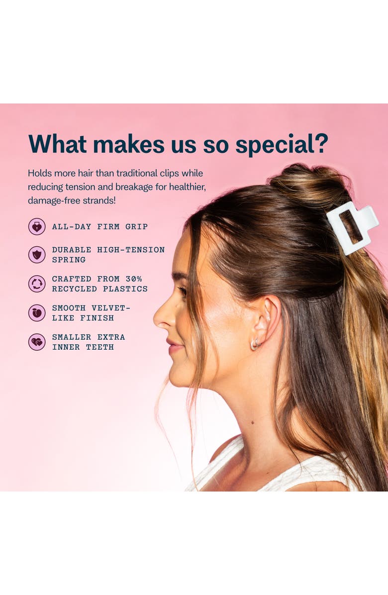 Gimme Beauty Small Rectangle Claw Clip Duo, Alternate, color, Brown