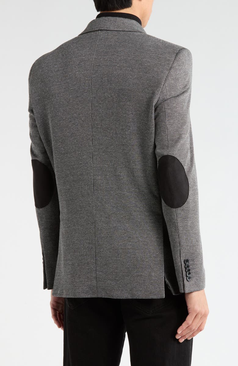 SOUL OF LONDON Peak Lapel Sport Coat with Removable Dickey, Alternate, color, Black/ Noir