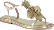 Diba True PER SHING Leather Floral Flat Dress Sandal
