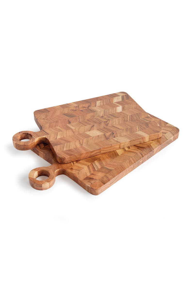 Renata Serving Board Platters Set of 2, Main, color, Brown