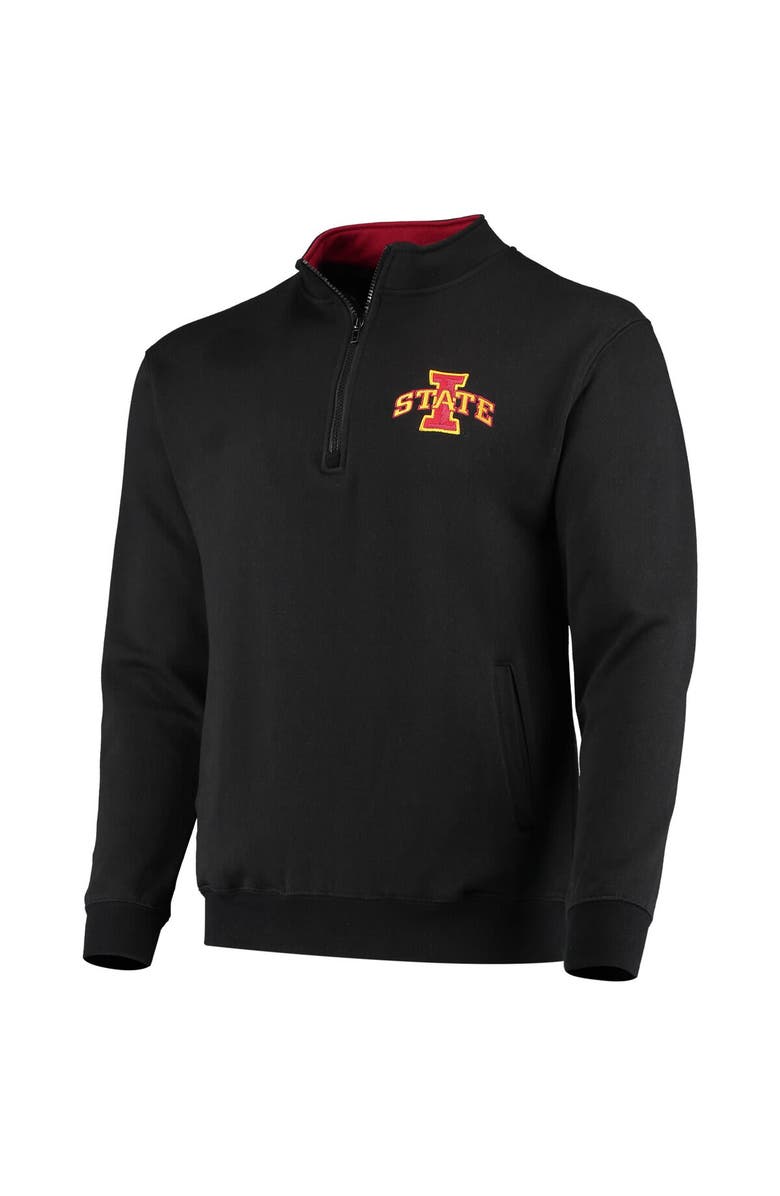 COLOSSEUM Men's Colosseum Black Iowa State Cyclones Tortugas Logo Quarter-Zip Jacket, Alternate, color, 