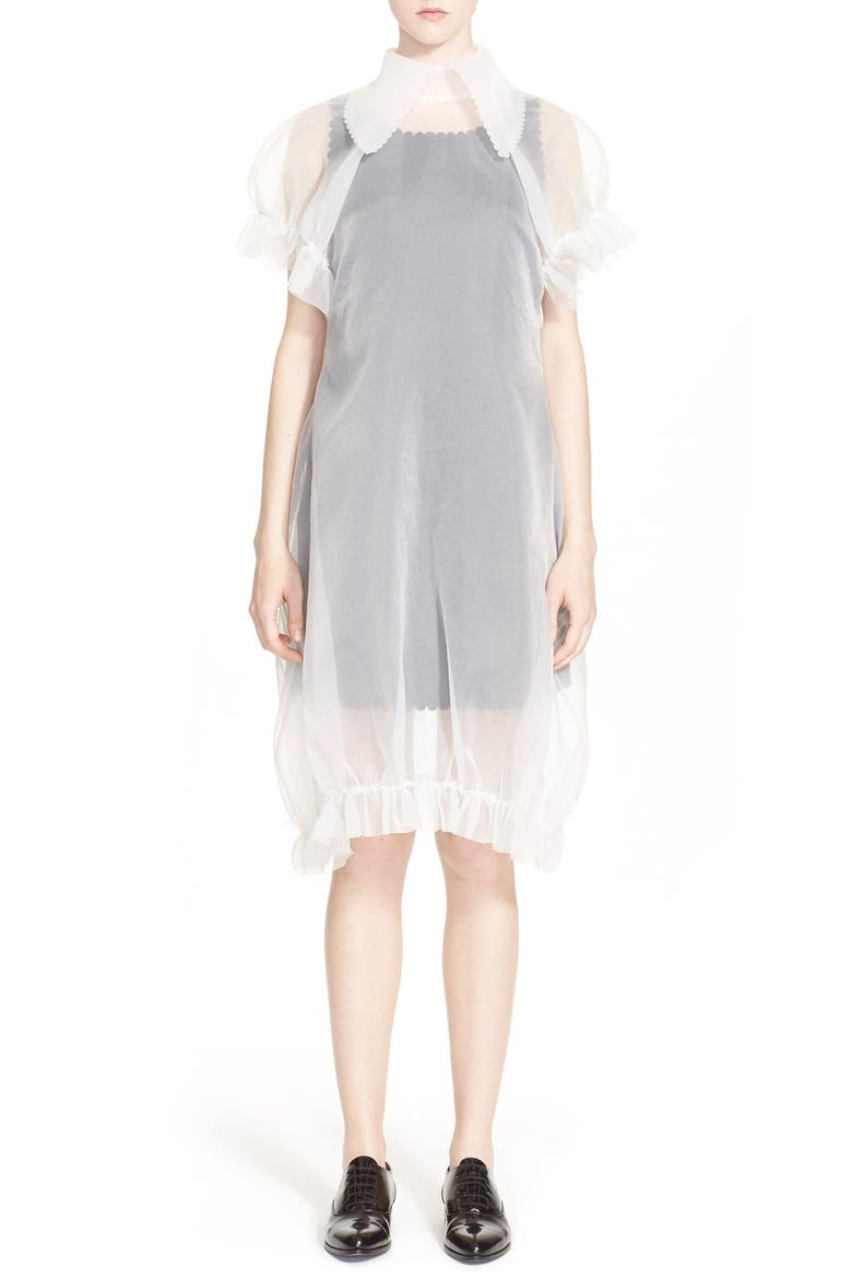 sheath dress with sheer overlay Kenneth Cole Women's Mini Sheer Overlay Dress - Black