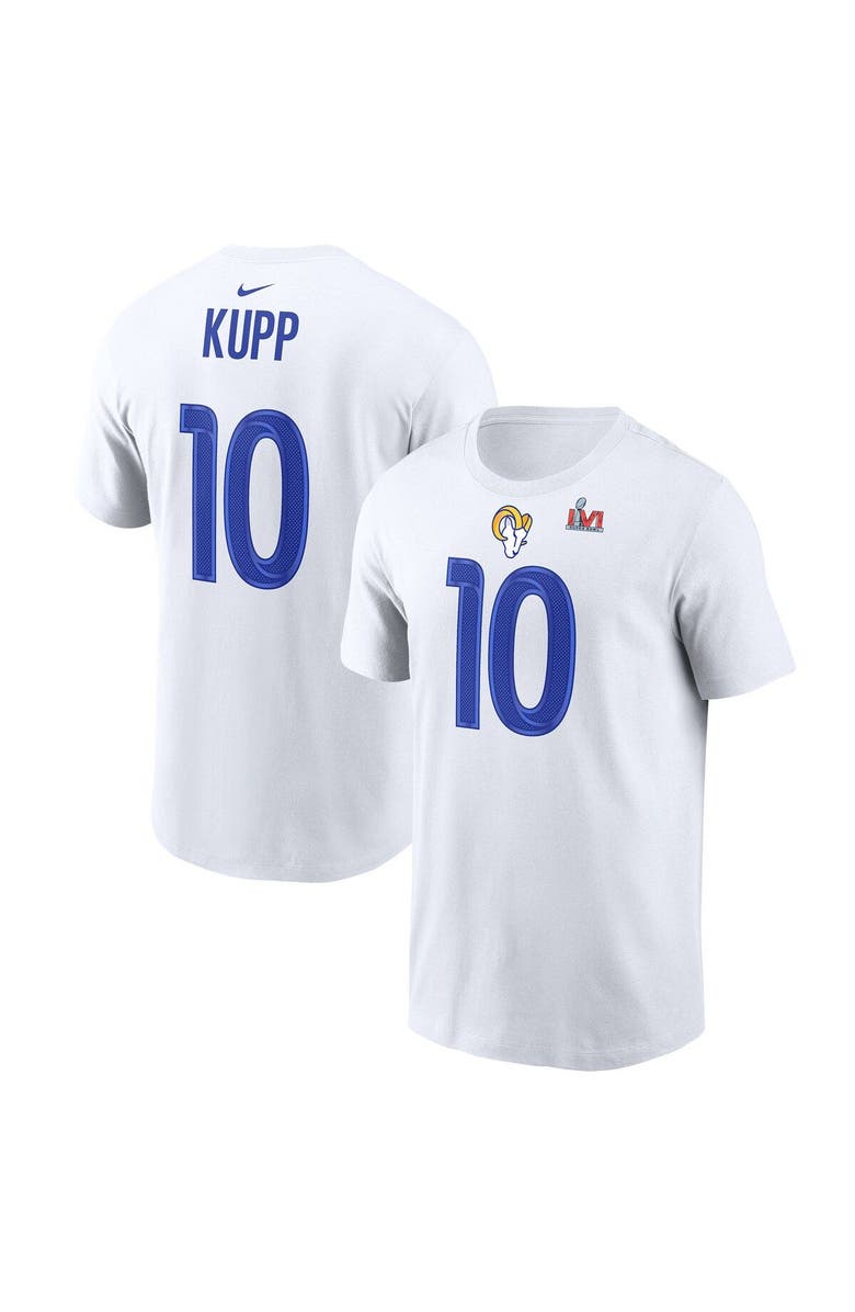 Nike Men's Nike Cooper Kupp White Los Angeles Rams Super Bowl LVI Player Name & Number T-Shirt, Main, color, 