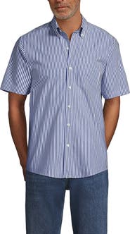 Lands' End Short Sleeve Essential Lightweight Poplin