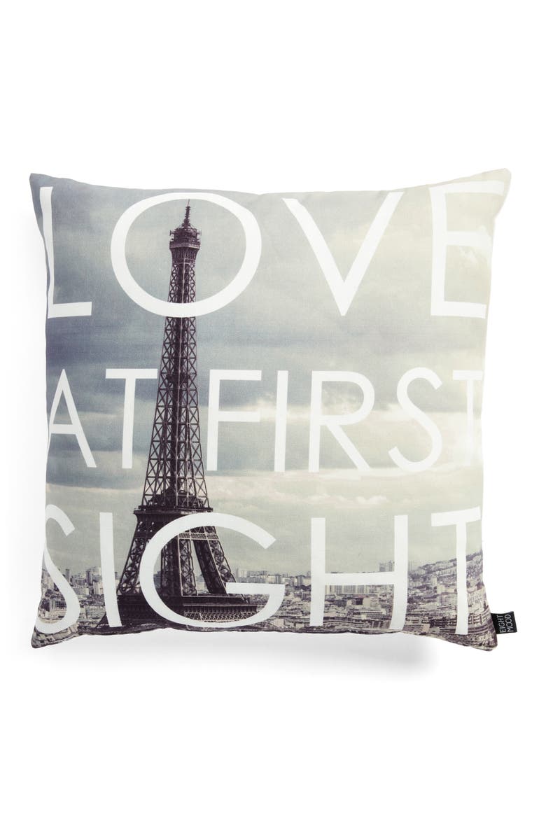 Love at First Sight Accent Pillow, Main, color, WHITE