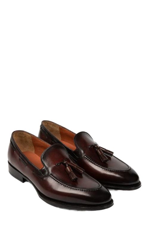 Anthony Veer Camden Tassel Loafer In Cafe Noir Brown