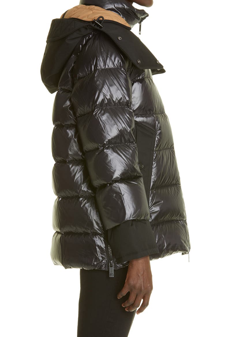 Tansley Quilted Down Puffer Jacket with Removable Hood, Alternate, color, BLACK