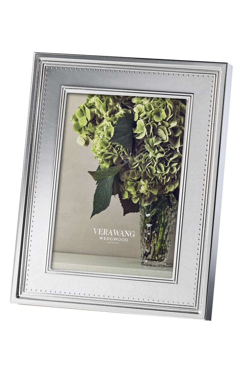Vera Wang x Wedgwood Grosgrain Picture Frame, Alternate, color, Metallic Silver