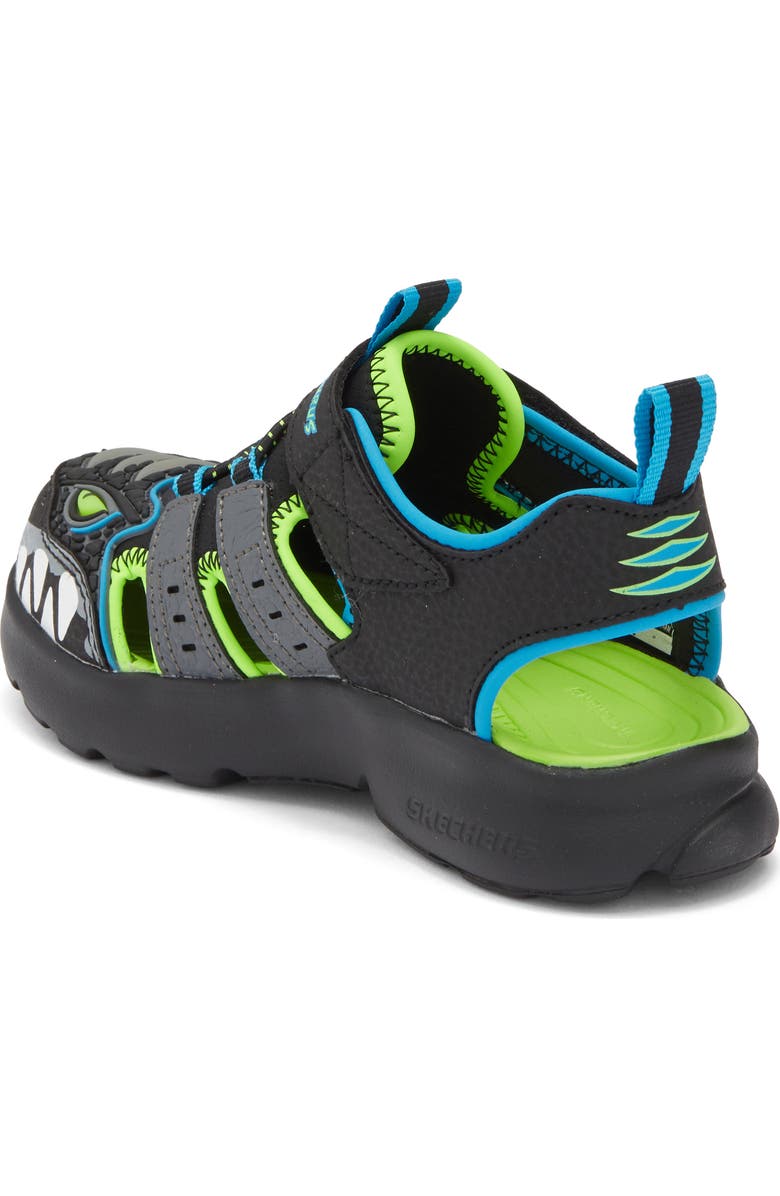 SKECHERS Kids' Skech-O-Saurus 2.0 Light-Up Sandal, Alternate, color, Black Multi