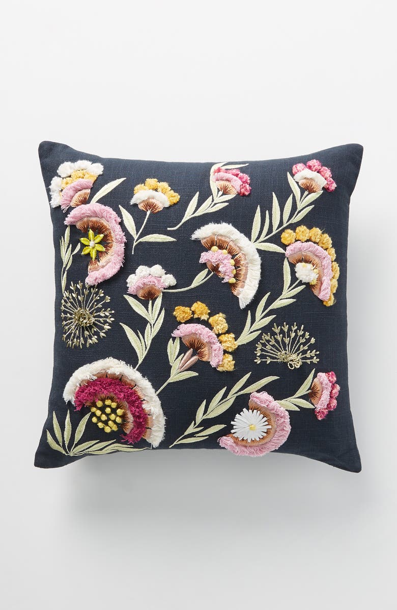 Anthropologie Home Olga Prinku Embroidered Odette Accent Pillow, Alternate, color,