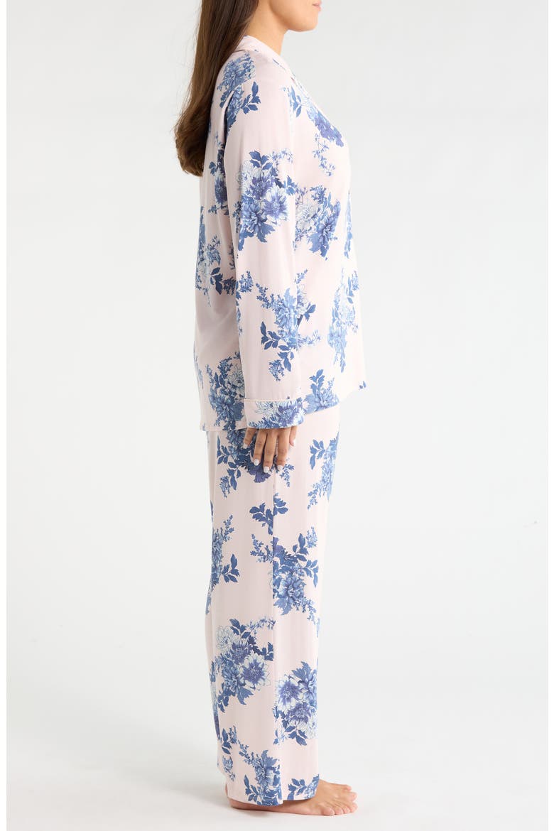 Moonlight Eco Knit Pajamas, Alternate, color, PINK- BLUE PRIMAVERA FLORAL