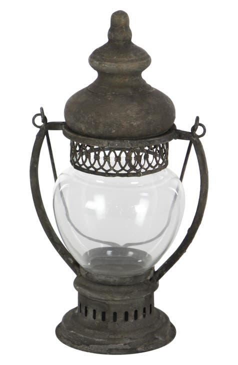 Brown Metal Candle Lantern