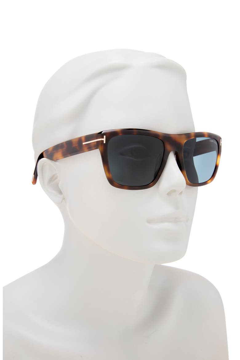 59mm Square Sunglasses, Alternate, color, BLONDE HAVANA / BLUE