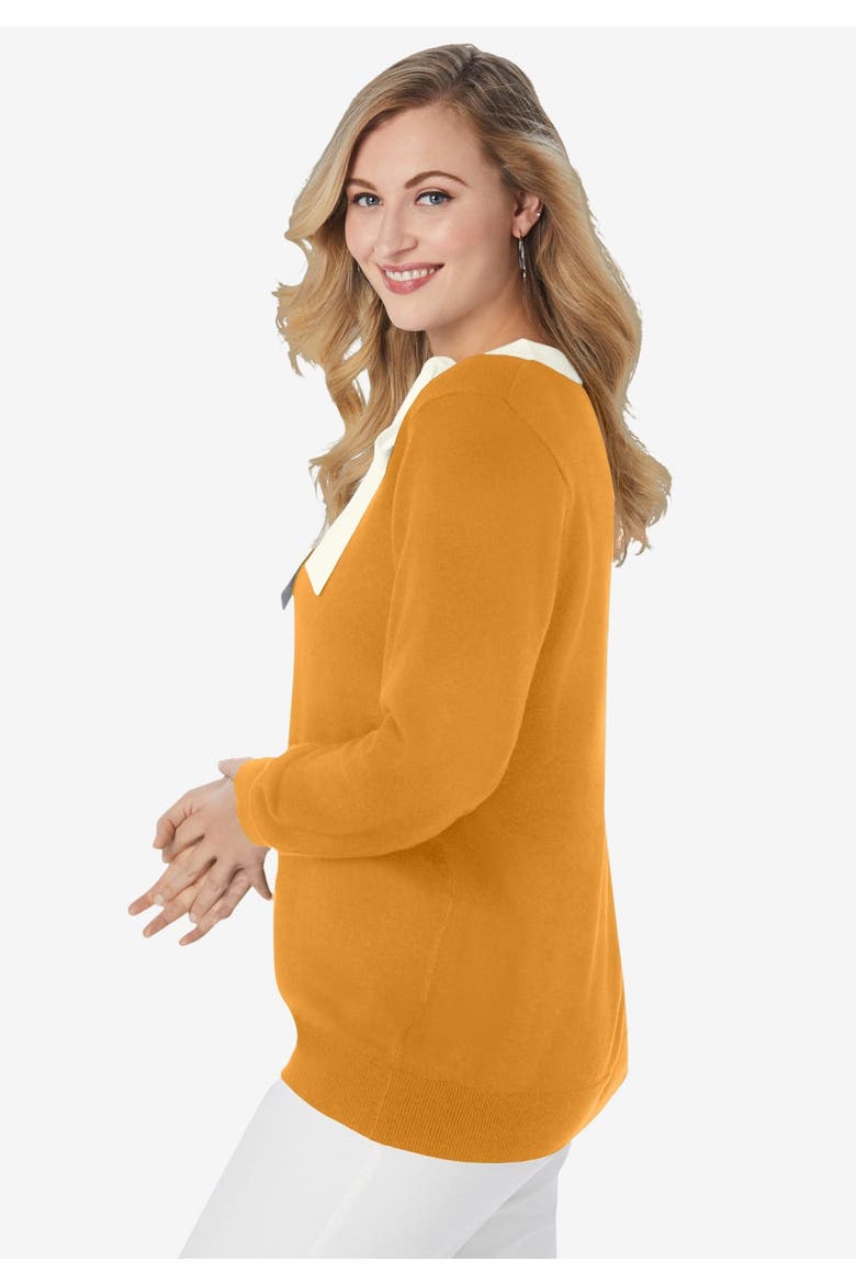 Tie-Neck Sweater, Alternate, color, SOFT CAMEL