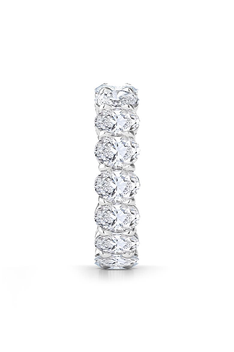 Oval Cut Lab Created Diamond Eternity Band, Alternate, color, WHITE GOLD