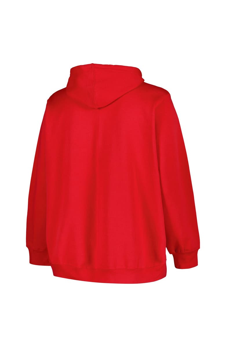 PROFILE Women's Profile Red New Jersey Devils Plus Size Arch Over Logo Pullover Hoodie, Alternate, color, Red