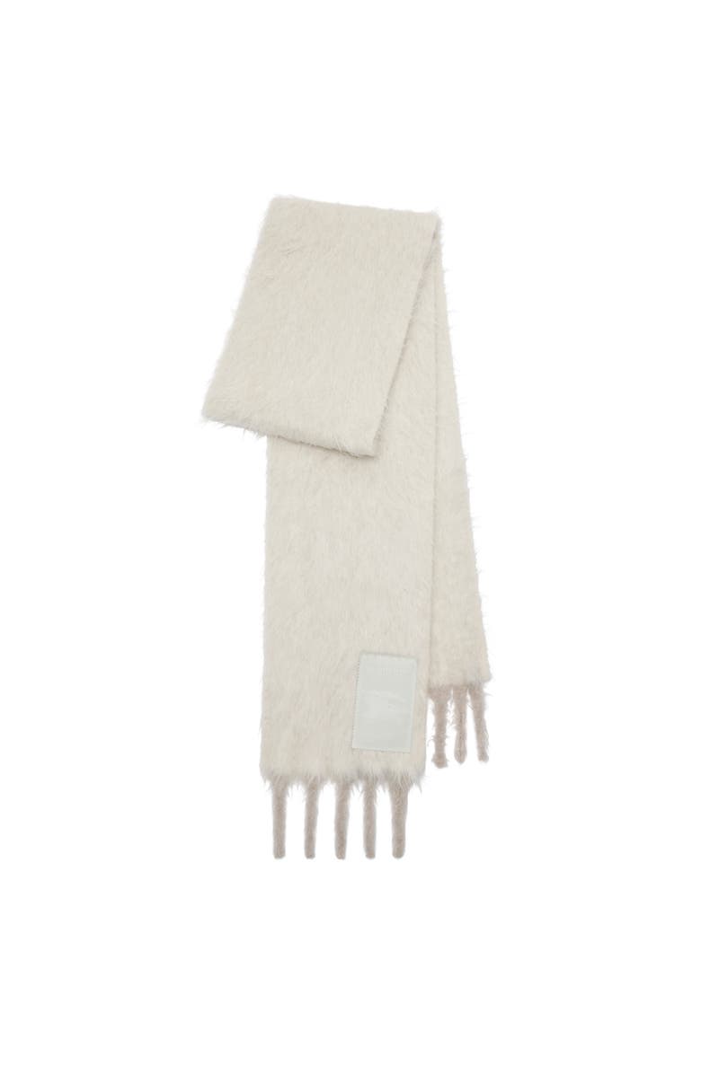 Burberry Alpaca Wool Blend Scarf, Main, color, Alpine White