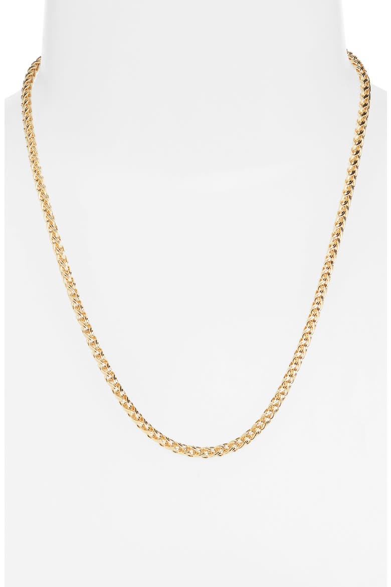 Demi Fine Wheat Chain Necklace, Alternate, color, 14K GOLD PLATED