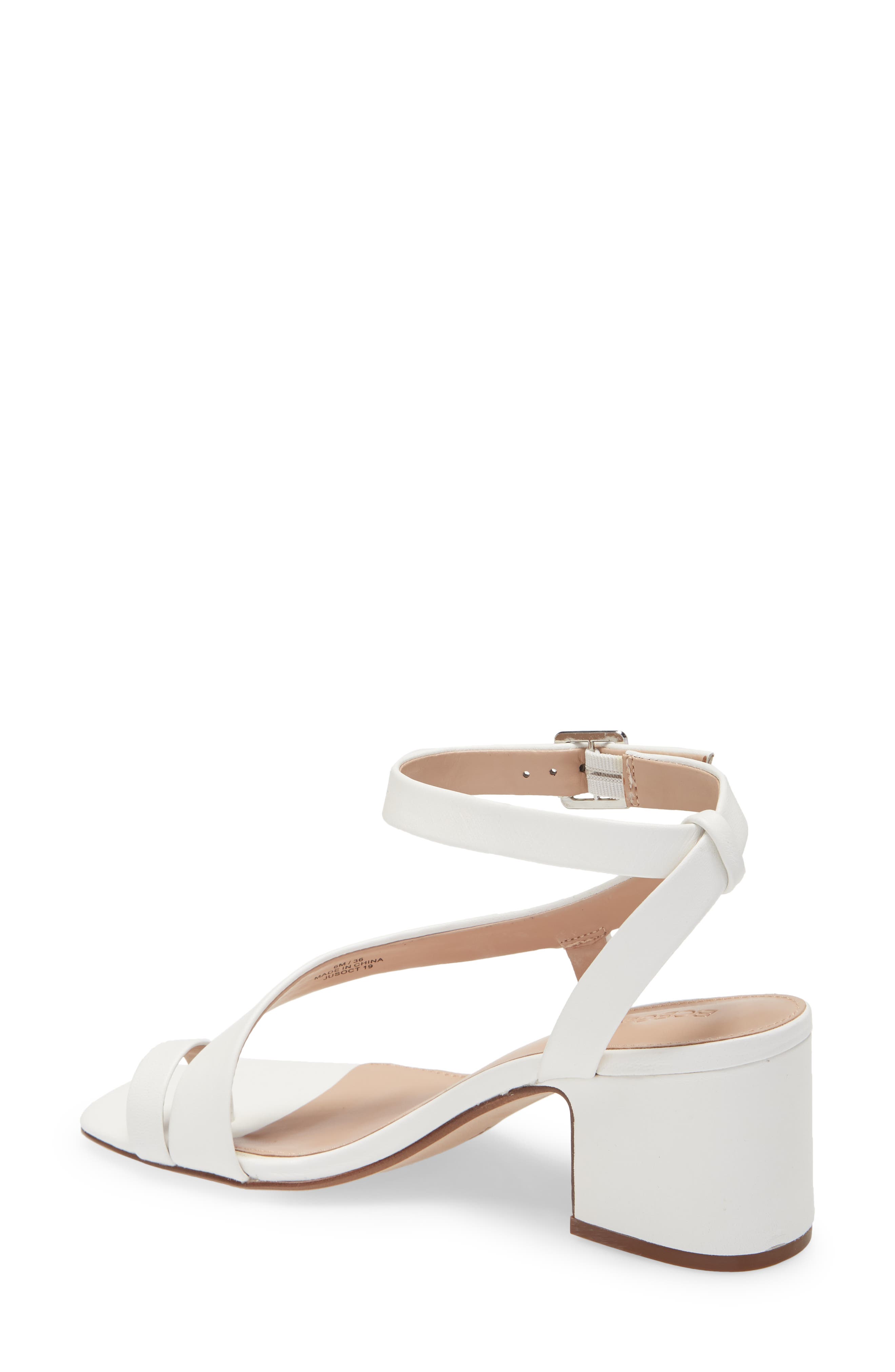 Danni Block Heel Sandal, Alternate, color, BRIGHT WHITE LEATHER