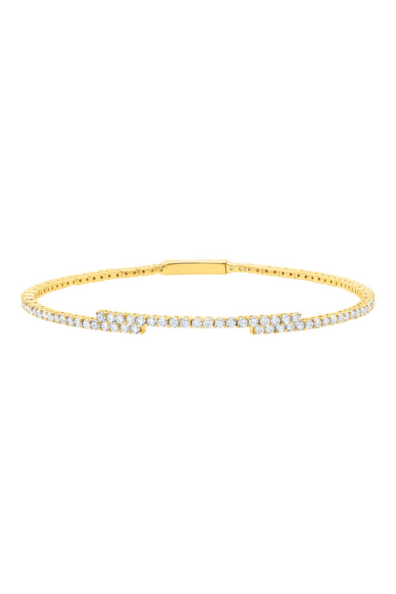 Cubic Zirconia Regal Flex Bangle Bracelet, Main, color, GOLD