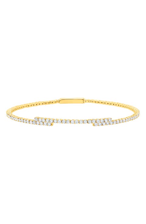 Cubic Zirconia Regal Flex Bangle Bracelet