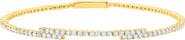 Crislu Cubic Zirconia Regal Flex Bangle Bracelet