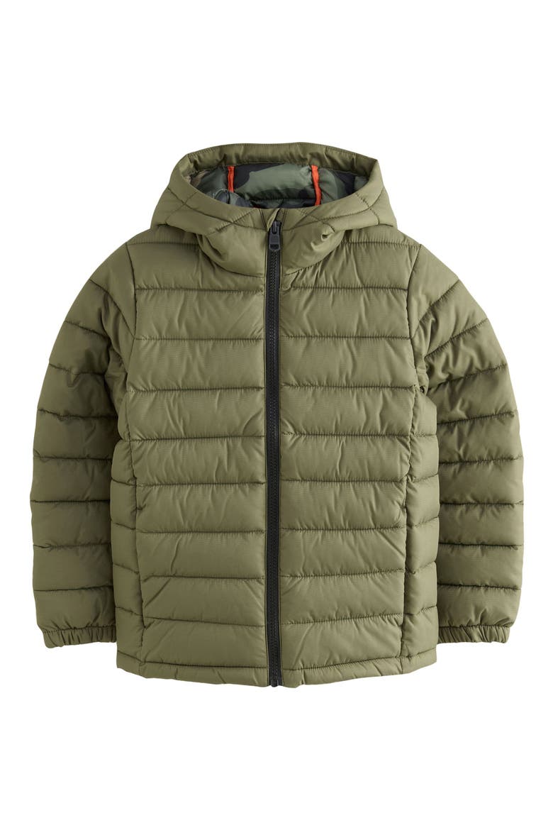 Kids' Hooded Puffer Jacket, Main, color, GREEN