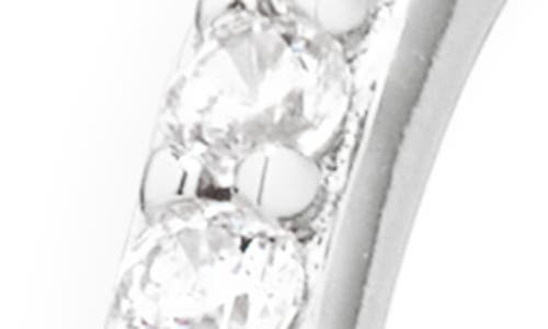 Nordstrom Set Of 2 Cubic Zirconia Pavé Skinny Hoop Earrings