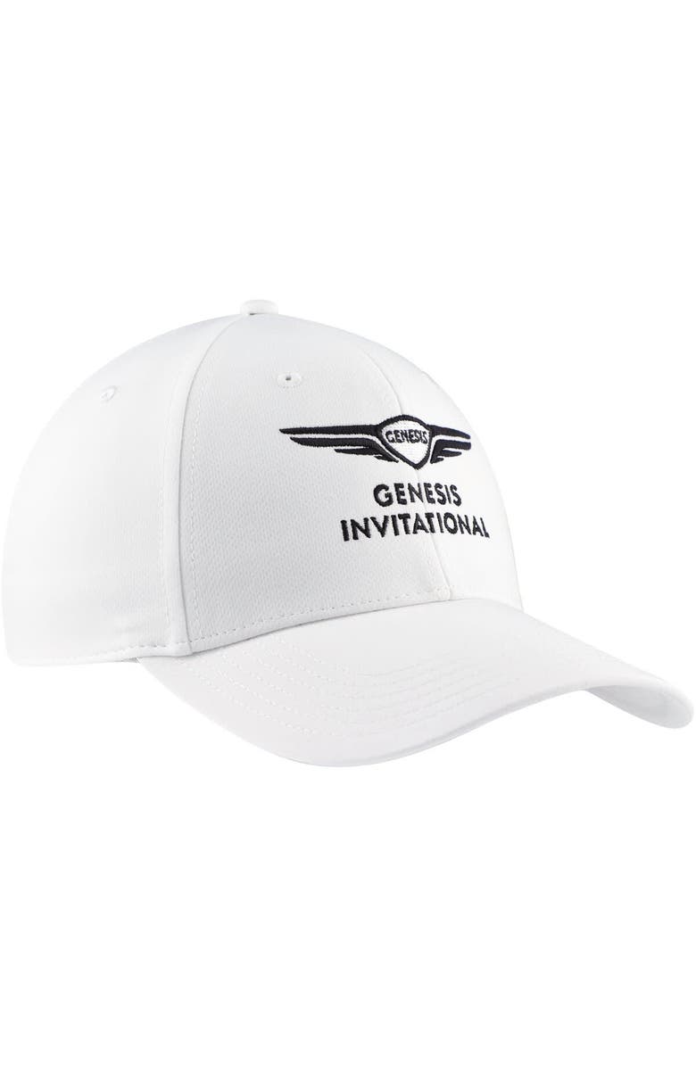 AHEAD Men's Ahead White Genesis Invitational Stratus Structured Ultimate Fit Adjustable Hat, Alternate, color, White
