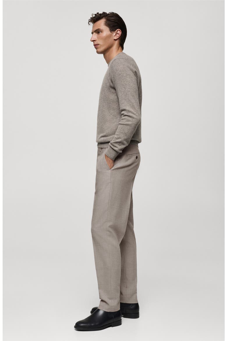 Slim Fit Virgin Wool Dress Pants, Alternate, color, MINK GREY