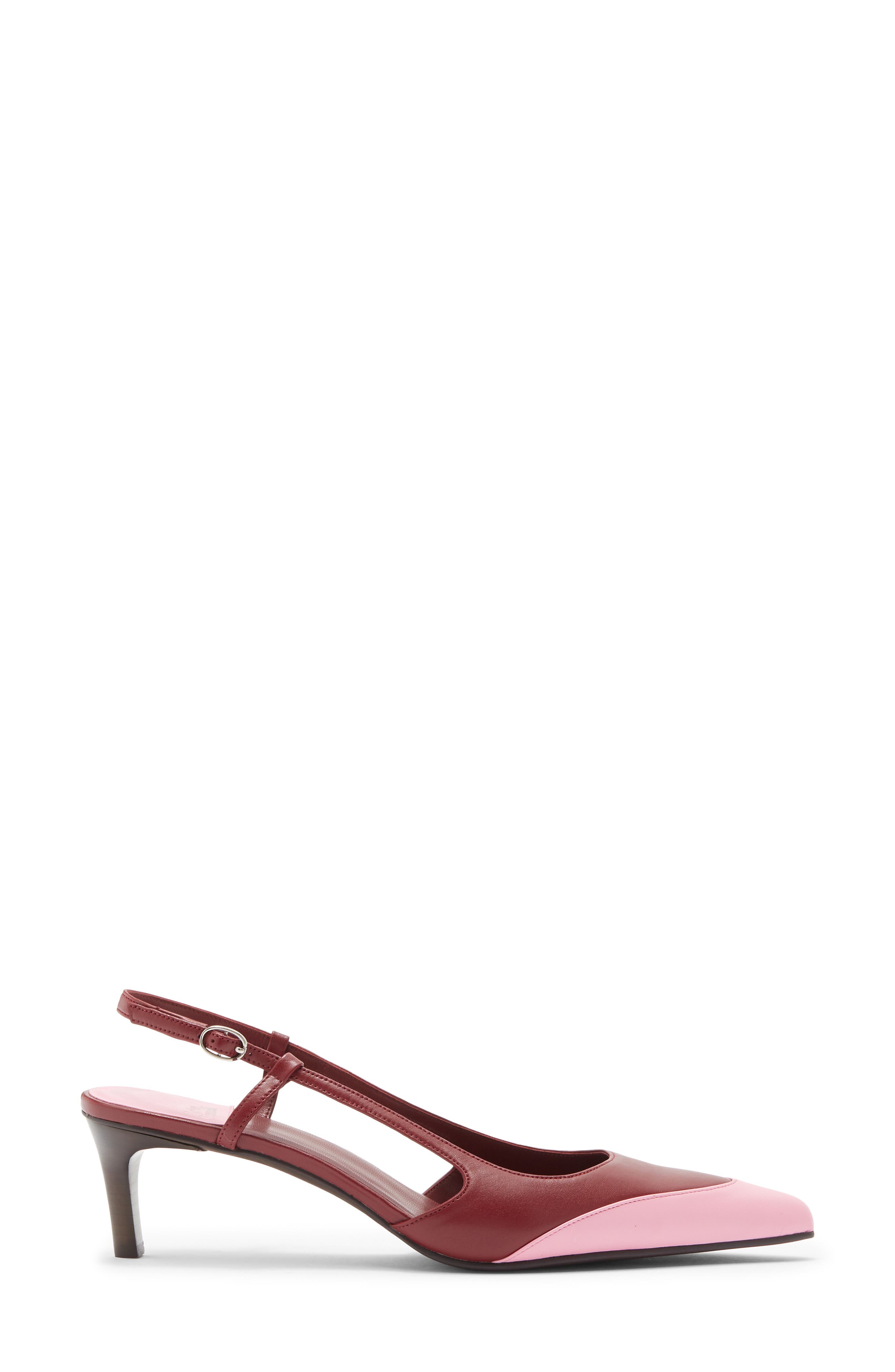 Booshky Slingback Pointed Toe Pump, Alternate, color, WINE PINK COMBO