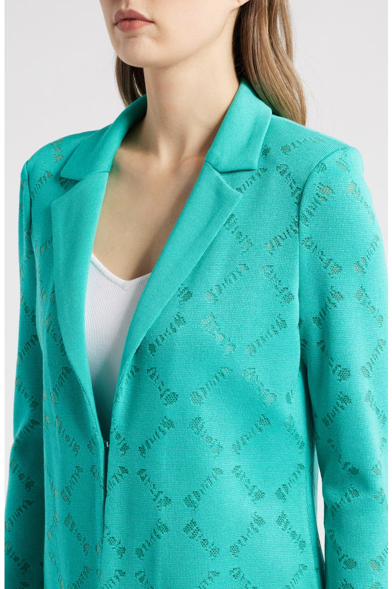 Burnout Knit Jacket, Alternate, color, EMERALD AWE