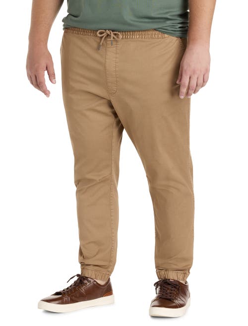 True Nation By Dxl Big & Tall All-day Slim Fit Joggers In Brown