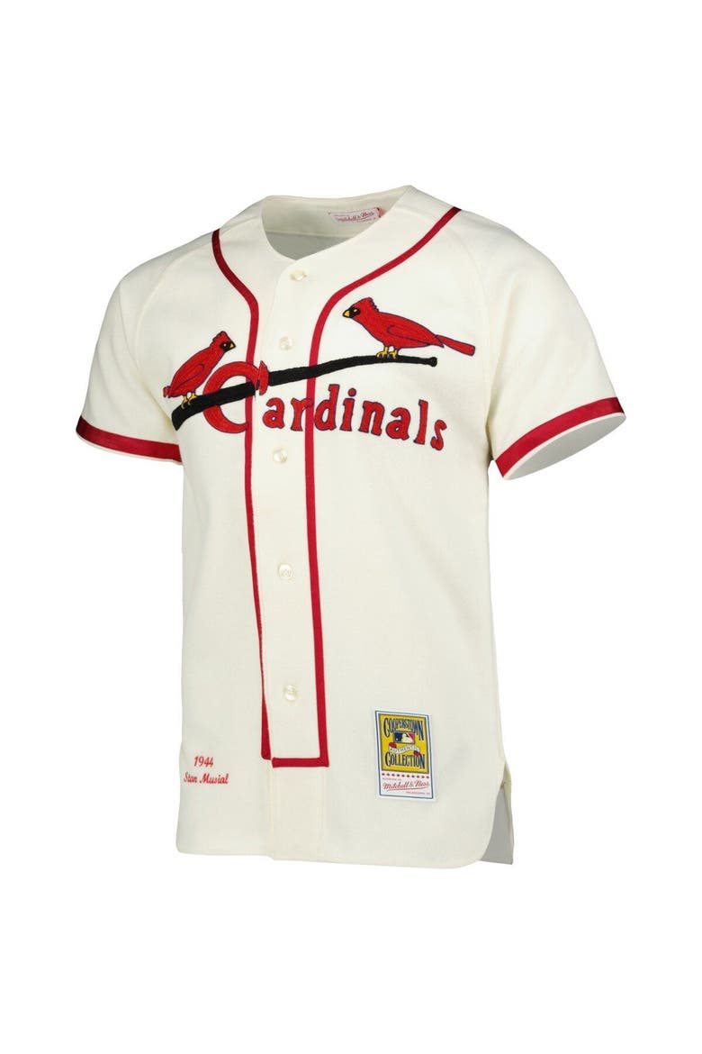 Men's Mitchell & Ness Stan Musial Cream St. Louis Cardinals 1944 Cooperstown Collection Authentic Jersey, Alternate, color, Cream