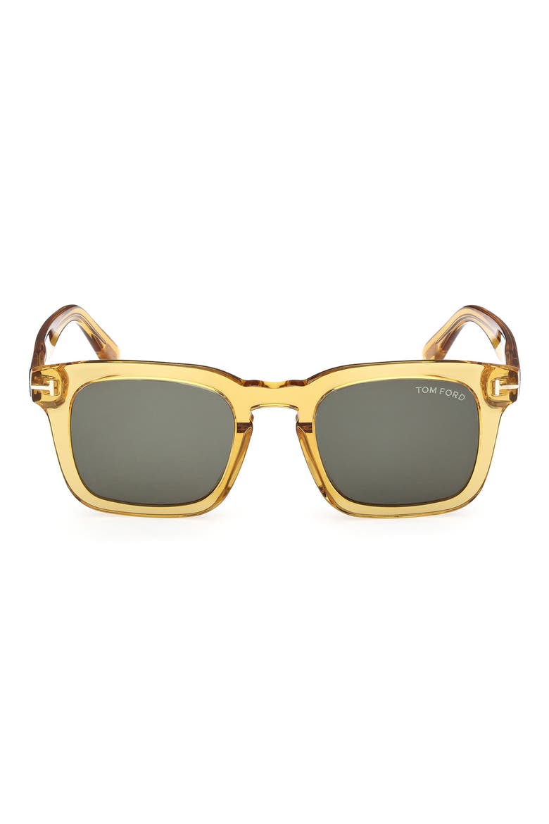 Dax 50mm Square Sunglasses, Main, color, SHINY YELLOW / GREEN