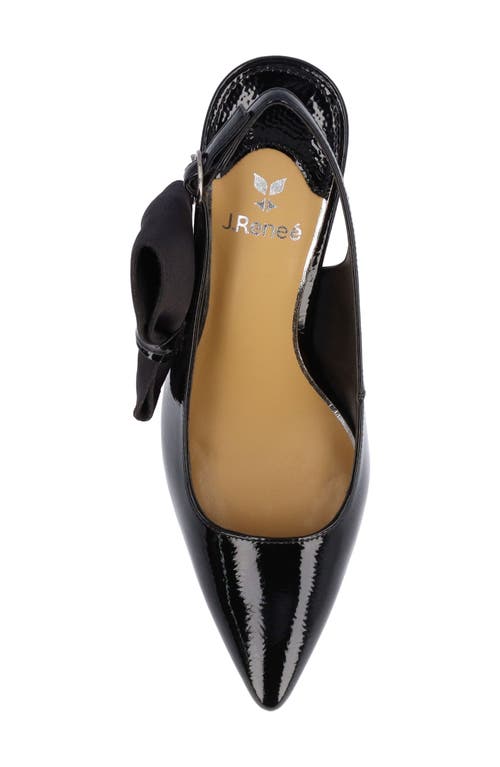 J. Reneé Rowin Slingback Pointed Toe Pump In Black