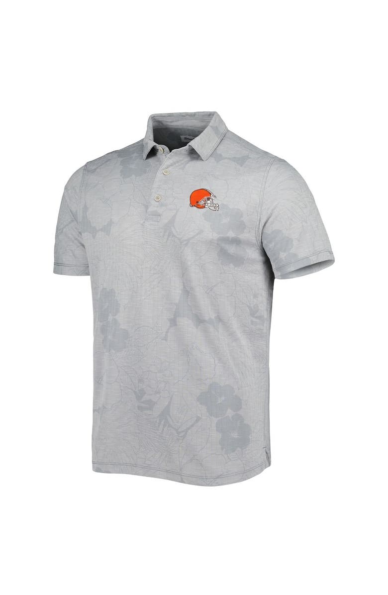 Tommy Bahama Men's Tommy Bahama Gray Cleveland Browns Miramar Blooms Polo, Alternate, color, Gray