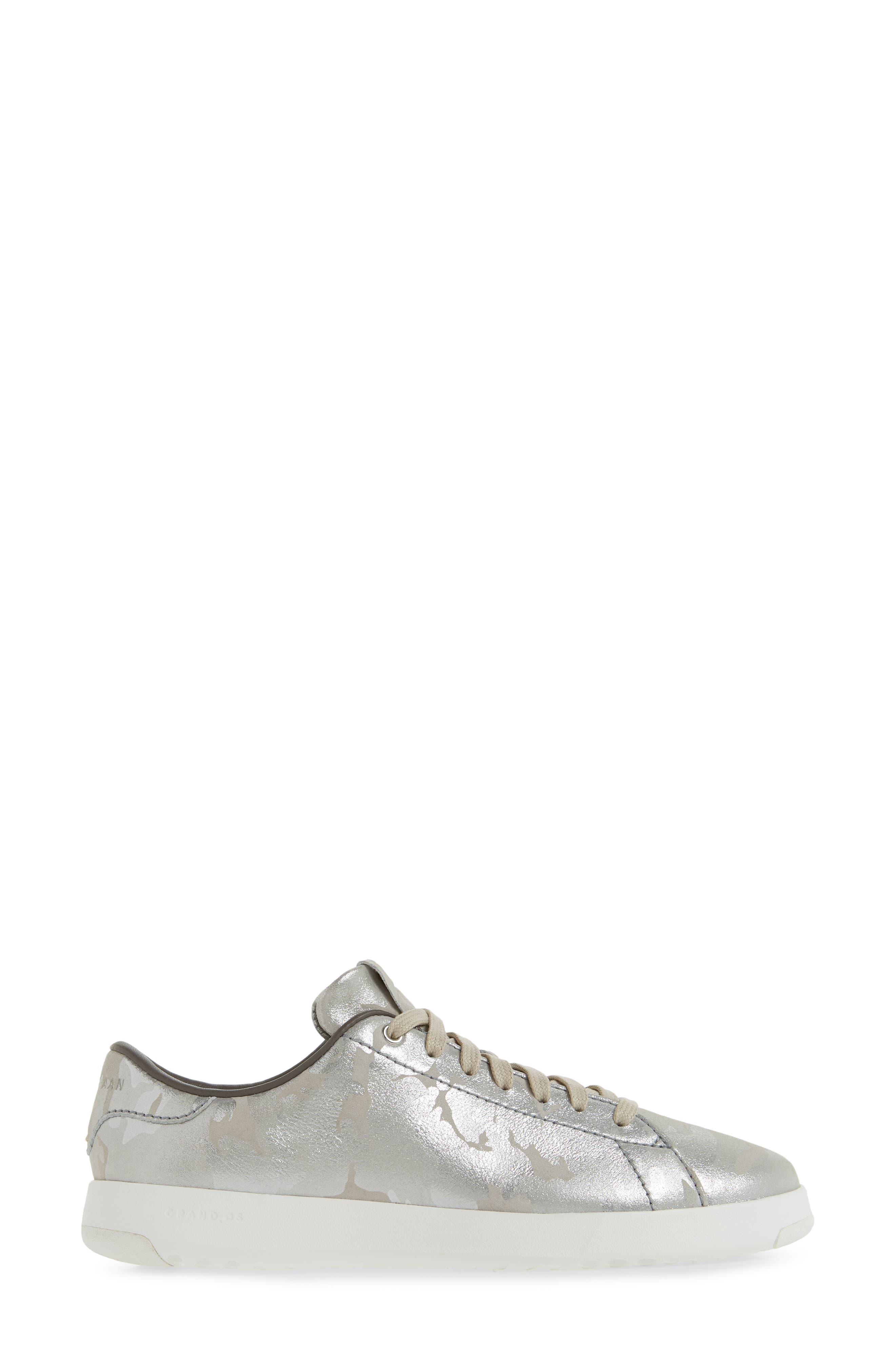 GrandPro Tennis Shoe, Alternate, color, DOVE METALLIC CAMO LEATHER