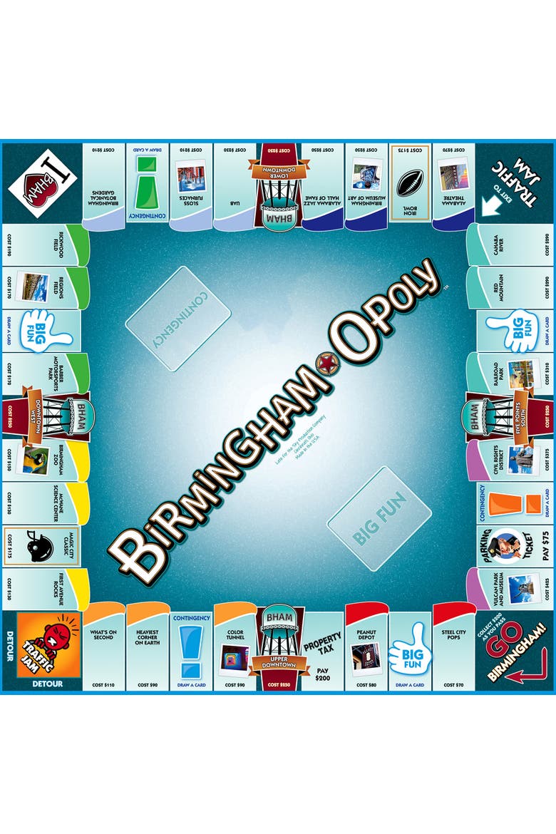 Birminghamopoly Family Board Game, Alternate, color, Multicolored