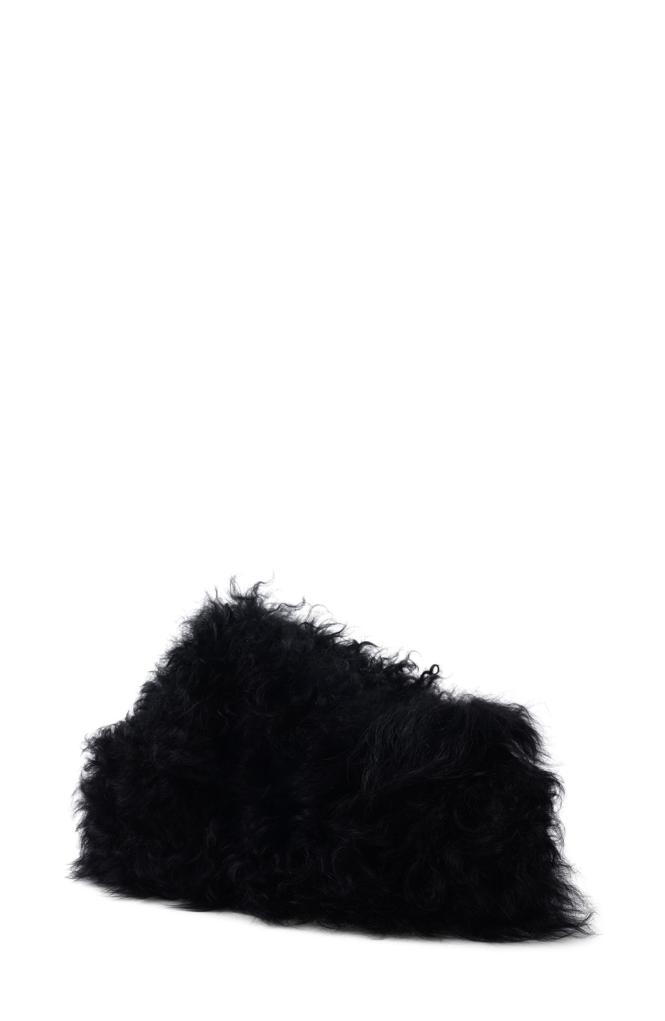 Opal Waterproof Genuine Shearling Slipper, Alternate, color, BLACK