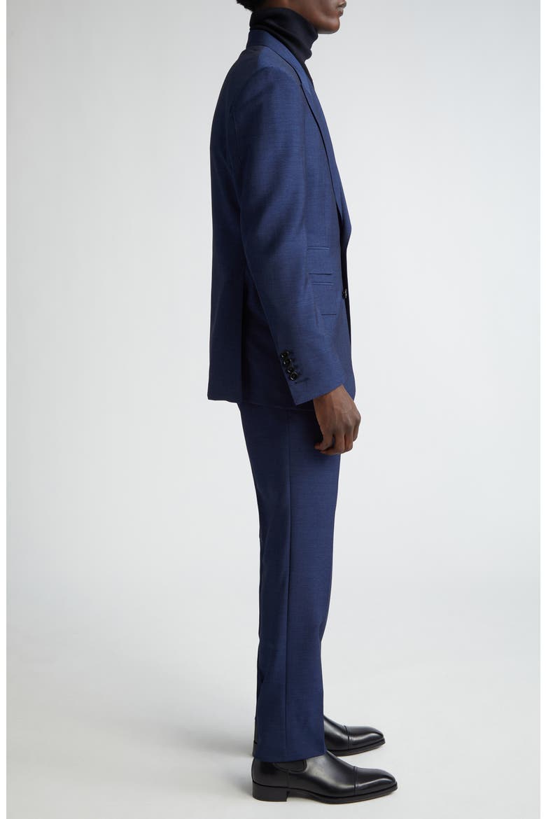 Shelton Cotton & Silk Fine Poplin Suit, Alternate, color, DENIM BLUE