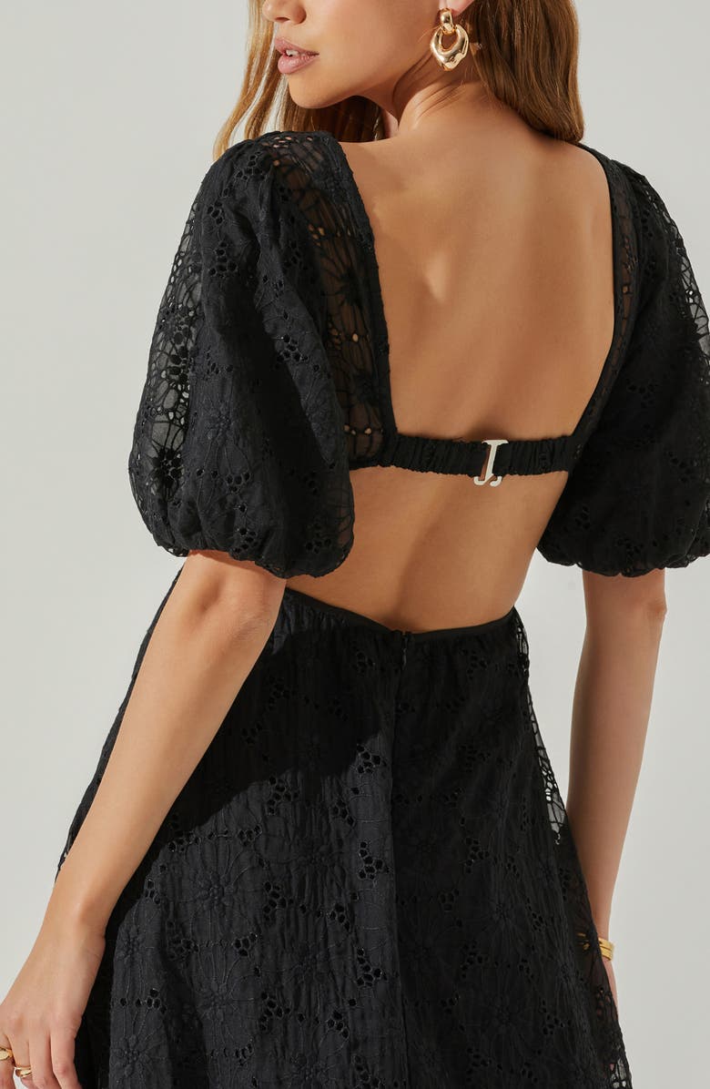 ASTR the Label Jaxine Eyelet Midi Dress, Alternate, color,