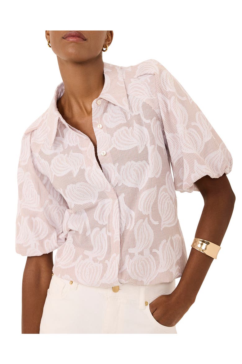 Cotton Jacquard Shirt, Main, color, Neutral