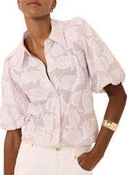 MINT VELVET Cotton Jacquard Shirt