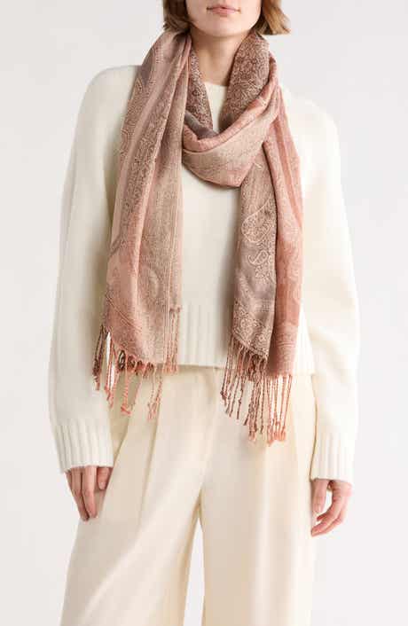 Paisley Lurex Knit Scarf